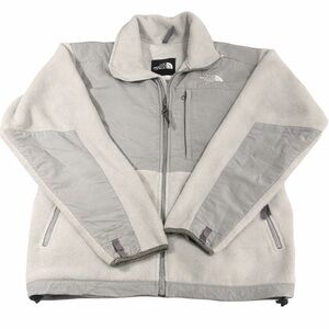 The North Face Women’s Size Medium Light Gray Fleece Full Zip Jacket vented